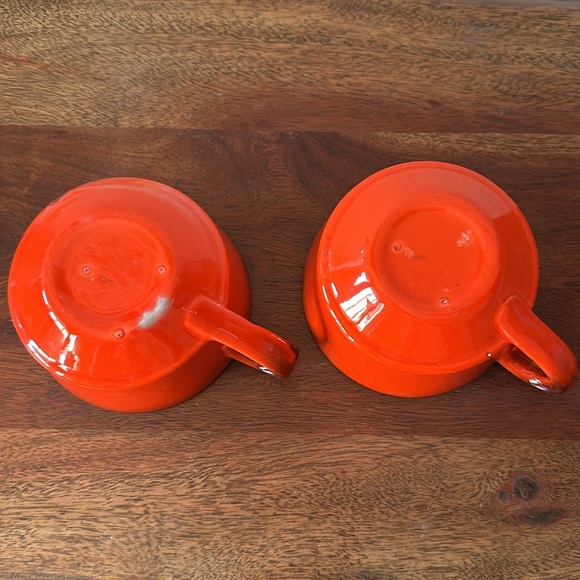 *Vintage* *NEW* Metlox Poppy Trail Red Rooster Ceramic Coffee Cup Mugs, Set of 2 - Picture 6 of 9